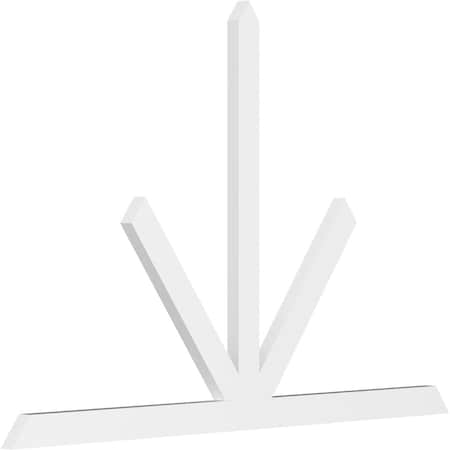 Ekena Millwork Saratoga Architectural Grade PVC Gable Bracket, 84"W x 56"H x 2"D x 4"F, 16/12 Pitch GBP084X56X0204SAR00